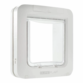 Microchip Pet Door White cat climbing tree cat hammock cat steps cat grooming kit cat safety gate