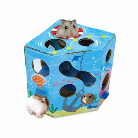 Mini Animan Cardboard Playland - Sea for Hamsters dog water fountain slow feeder automatic dog feeder gravity feeder dog food dispenser