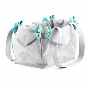 Mint & Bimini Blue Double Nouveau Bow Luxury Dog Carrier dog bowtie leather collar dog charm dog party wear dog scarf set