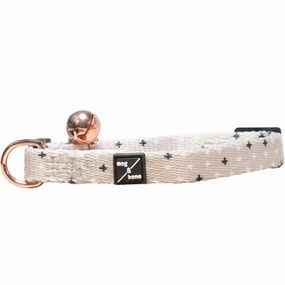 Mog & Bone Cat Collar - Oatmeal Cross cat accessories cat collar cat harness cat backpack cat ID tag