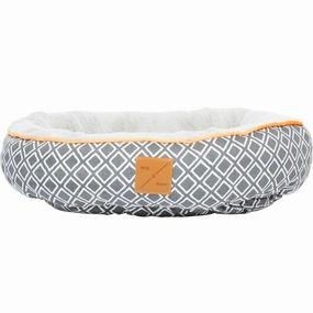 Mog & Bone Four Seasons Reversible Cat Bed - Grey Ikat cat accessories cat collar cat harness cat backpack cat ID tag