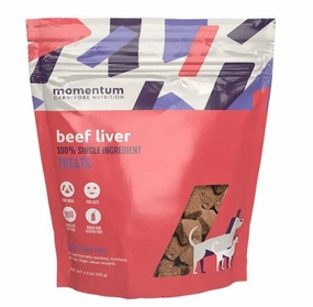 Momentum Single Ingredient Freeze-Dried Dog & Cat Treats - Beef Liver 4oz Bag goat vitamins sheep health poultry medicine livestock supplement animal wellness