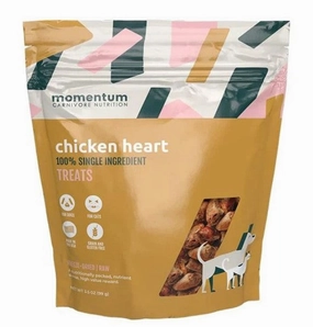 Momentum Single Ingredient Freeze-Dried Dog & Cat Treats - Chicken Hearts 3.5oz Bag goat vitamins sheep health poultry medicine livestock supplement animal wellness