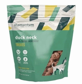 Momentum Single Ingredient Freeze-Dried Dog & Cat Treats - Duck Neck 3oz Bag goat vitamins sheep health poultry medicine livestock supplement animal wellness