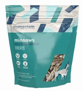 Momentum Single Ingredient Freeze-Dried Dog & Cat Treats - Minnow Treats 2oz Bag goat vitamins sheep health poultry medicine livestock supplement animal wellness
