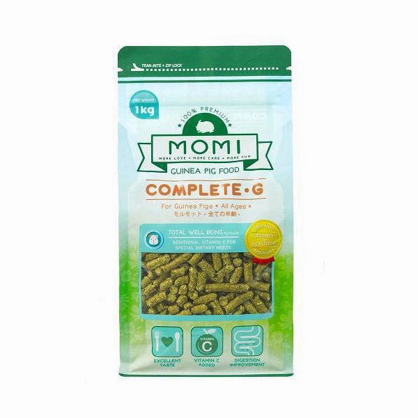 Momi Complete-G Guinea Pig Pellets 1kg cat vitamins cat digestive aid cat immune support cat joint supplement cat skin supplement