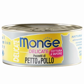 Monge Delicate Chicken Canned Cat Food 80g natural cat food soft cat treats freeze dried cat food organic cat treats indoor cat food