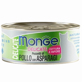 Monge Delicate Chicken with Asparagus Canned Cat Food 80g canned cat food wet cat food grain free cat food cat stew cat food pouch