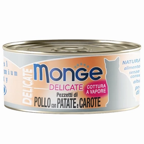 Monge Delicate Chicken with Potato and Carrot Canned Cat Food 80g cat snacks catnip treats healthy cat food cat reward treats low calorie cat food