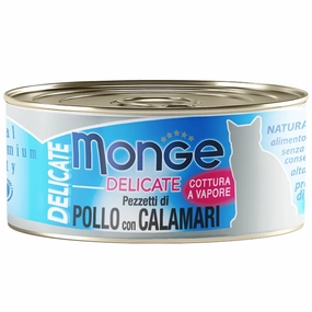 Monge Delicate Chicken with Squid Canned Cat Food 80g canned cat food wet cat food grain free cat food cat stew cat food pouch