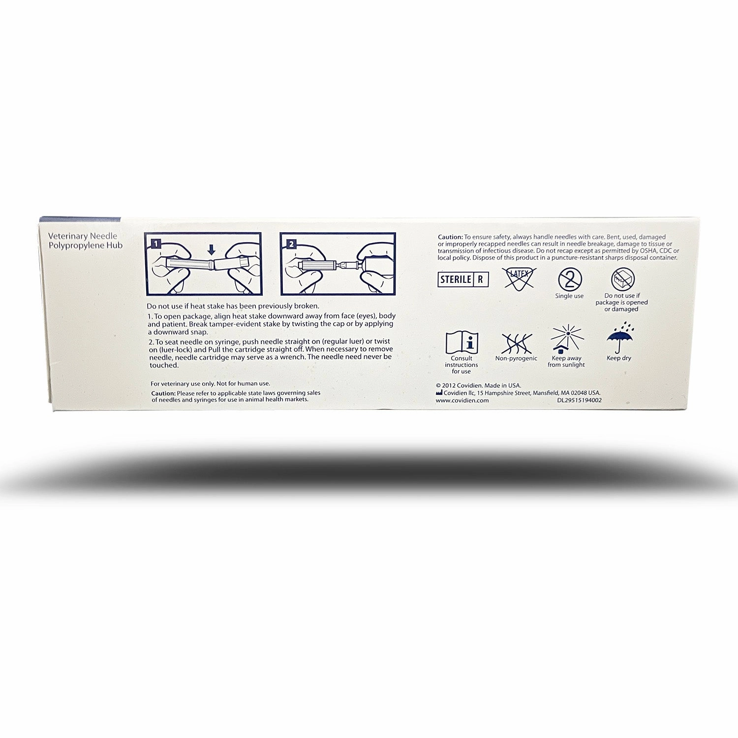 Monoject Needle, Polypropylene Hub, 100 Count