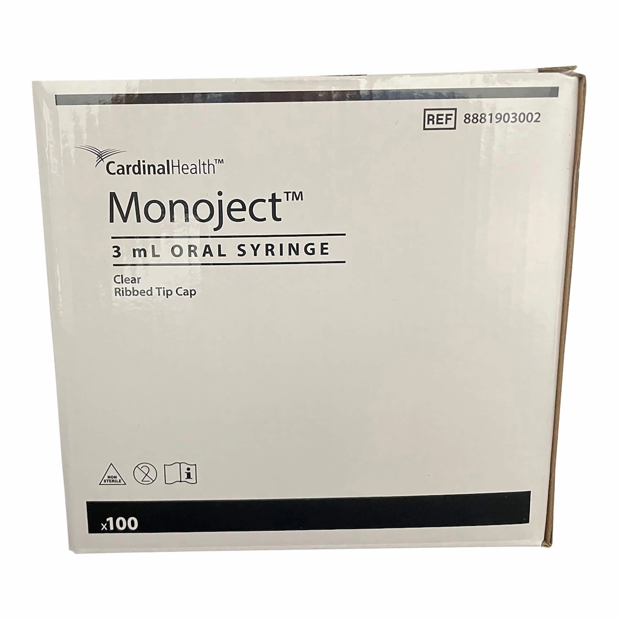 Monoject Oral Dispensing Syringe - Clear with Tip Cap, 100 ct