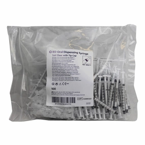 Monoject Oral Dispensing Syringe - Clear with Tip Cap, 100 ct cat beds cat scratching post cat shampoo cat tunnel cat brush