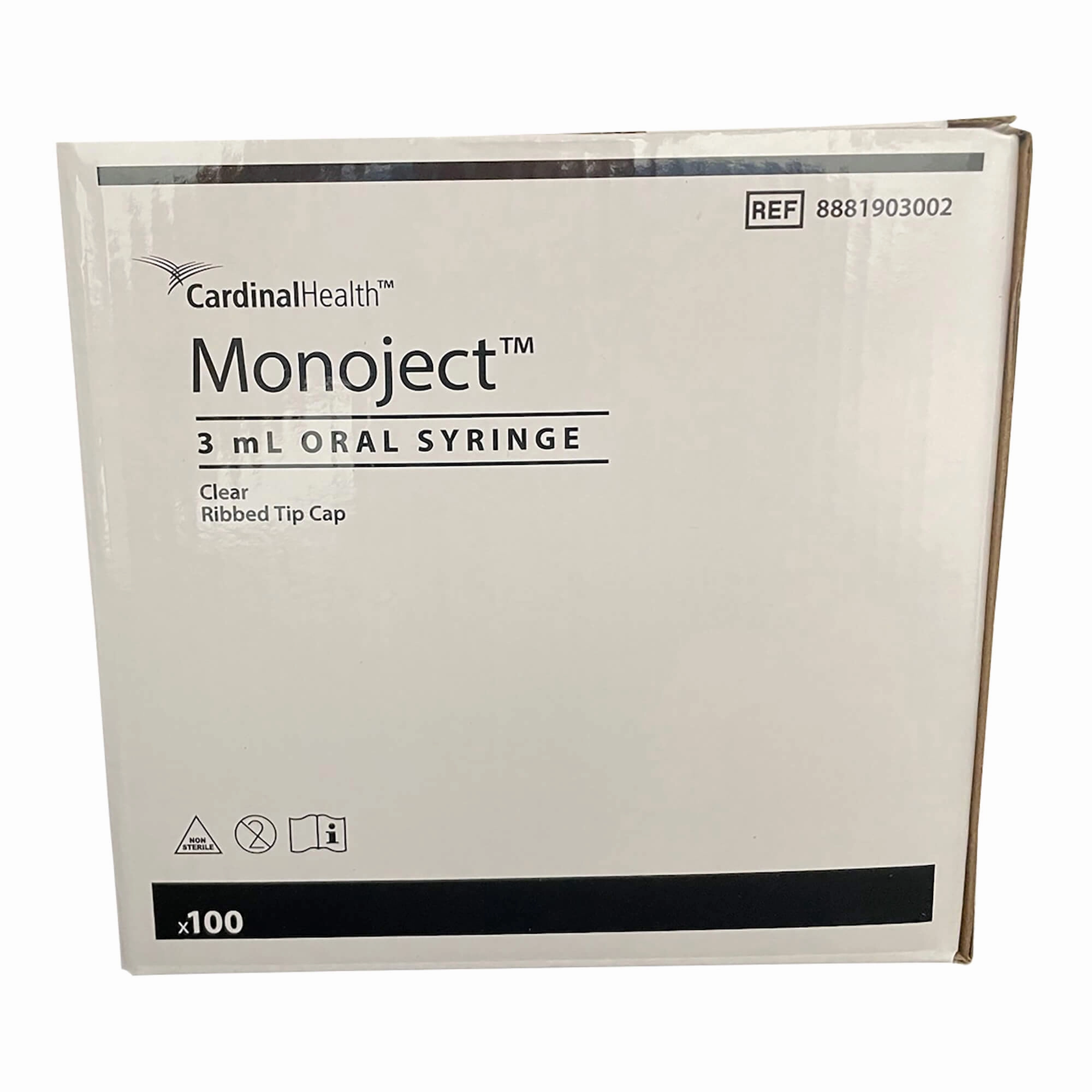 Monoject Oral Dispensing Syringe - Clear with Tip Cap, 100 ct