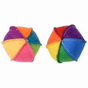 MultiPet Felt 2.5" Beach Ball for Cats cat toys interactive cat toys cat teaser wand cat balls cat laser pointer