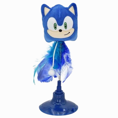 Multipet Sega Sonic On Spring Cat Toy cat toys interactive cat toys cat teaser wand cat balls cat laser pointer
