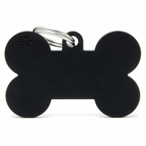 My Family USA Pet Tag - Basic Aluminum - Bone Black - XL dog accessories dog collar dog leash dog bowtie dog backpack