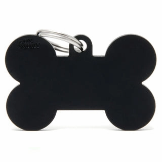 My Family USA Pet Tag - Basic Aluminum - Bone Black - XL dog accessories dog collar dog leash dog bowtie dog backpack