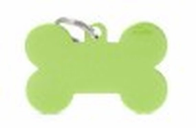 My Family USA Pet Tag - Basic Aluminum - Bone Green- Small dog accessories dog collar dog leash dog bowtie dog backpack