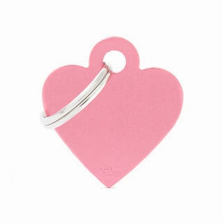 My Family USA Pet Tag - Basic Aluminum - Heart Pink - Small dog accessories dog collar dog leash dog bowtie dog backpack