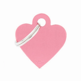 My Family USA Pet Tag - Basic Aluminum - Heart Pink - Small dog accessories dog collar dog leash dog bowtie dog backpack