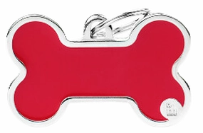 My Family USA Pet Tag - Basic Handmade Apoxie- Bone Red- XL dog accessories dog collar dog leash dog bowtie dog backpack