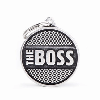 My Family USA Pet Tag - Bronx Circle - Circle Bronx The Boss - Large dog accessories dog collar dog leash dog bowtie dog backpack