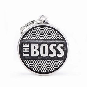 My Family USA Pet Tag - Bronx Circle - Circle Bronx The Boss - Large dog accessories dog collar dog leash dog bowtie dog backpack