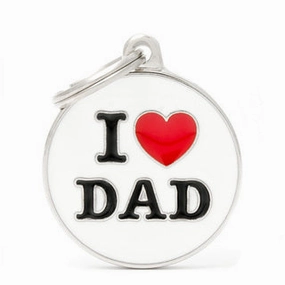 My Family USA Pet Tag - Circles "I Love" - I Love Dad - Large dog accessories dog collar dog leash dog bowtie dog backpack
