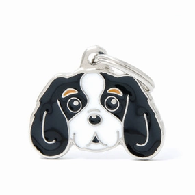 My Family USA Pet Tag - Dog Breeds - Cavalier King - Tri-Color dog accessories dog collar dog leash dog bowtie dog backpack