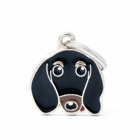 My Family USA Pet Tag - Dog Breeds - Dachshund - Black & Tan dog accessories dog collar dog leash dog bowtie dog backpack