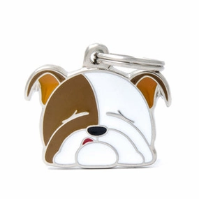 My Family USA Pet Tag - Dog Breeds - English Bulldog dog accessories dog collar dog leash dog bowtie dog backpack