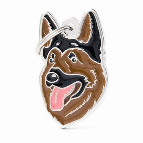 My Family USA Pet Tag - Dog Breeds - German Shepherd - Brown & Black dog accessories dog collar dog leash dog bowtie dog backpack