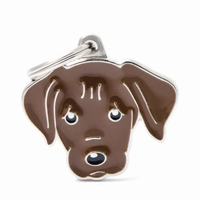 My Family USA Pet Tag - Dog Breeds - Labrador - Chocolate dog accessories dog collar dog leash dog bowtie dog backpack