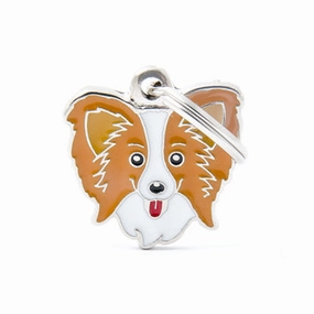 My Family USA Pet Tag - Dog Breeds - Papillon dog accessories dog collar dog leash dog bowtie dog backpack