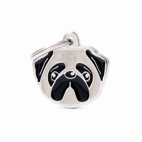 My Family USA Pet Tag - Dog Breeds - Pug - Fawn dog accessories dog collar dog leash dog bowtie dog backpack