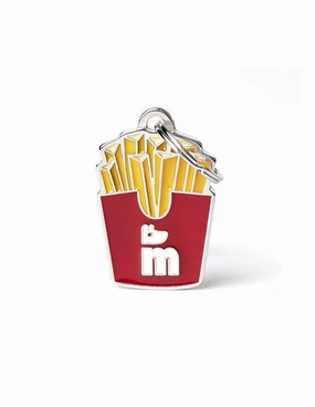 My Family USA Pet Tag - Food - Fries dog accessories dog collar dog leash dog bowtie dog backpack