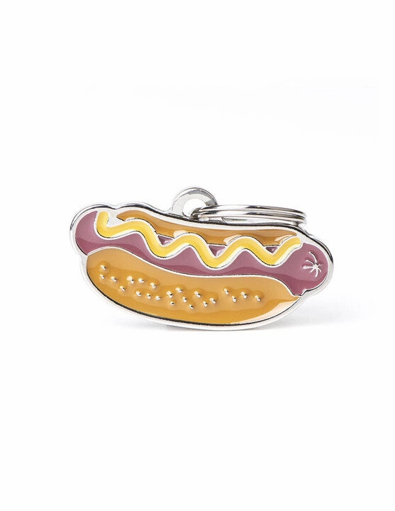 My Family USA Pet Tag - Food - Hot Dog dog accessories dog collar dog leash dog bowtie dog backpack