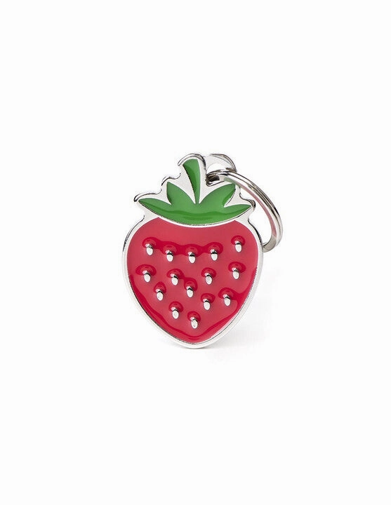 My Family USA Pet Tag - Food - Strawberry dog accessories dog collar dog leash dog bowtie dog backpack