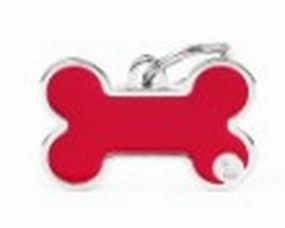 My Family USA Pet Tag - Handmade - Bone Red - Large dog accessories dog collar dog leash dog bowtie dog backpack