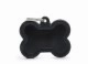 My Family USA Pet Tag - New "Hushtag" - Black Bone Aluminum Black Rubber - Large dog accessories dog collar dog leash dog bowtie dog backpack