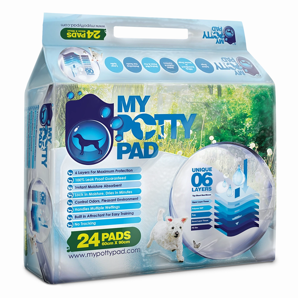 My Potty Pad Dog Training Pads 24pads (60cm x 90cm) dog training treats training clicker crate training set travel bowl portable water bottle