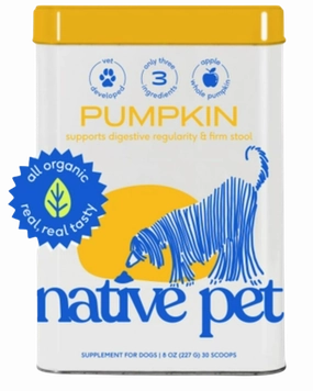 Native Pet Freeze-Dried Pumpkin 8oz Tin pig feed piglet nutrition pig food pellets pig vitamins pig treats