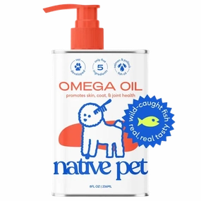 Native Pet Omega Oil 8oz Jar pig feed piglet nutrition pig food pellets pig vitamins pig treats