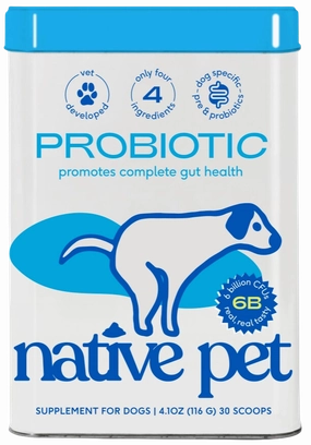 Native Pet Probiotic Supplement 4.1oz Tin pig feed piglet nutrition pig food pellets pig vitamins pig treats