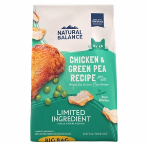 Natural Balance LID Green Pea & Chicken Dry Cat Food cat treats toys for cats cat hair remover cat cleaning supplies cat food bowl