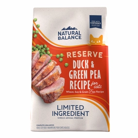 Natural Balance Limited Ingredient Reserve Grain Free Duck & Green Pea Recipe Dry Cat Food freeze dried dog food raw food for dogs dog freeze meal high protein dog food grain free freeze dog food