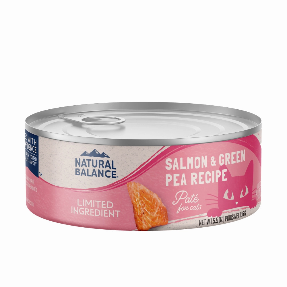 Natural Balance Limited Ingredient Salmon & Green Pea Recipe Canned Wet Cat Food cat calming diffuser cat stress relief anxiety cat treats cat relaxing spray pet mood aid