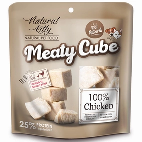 Natural Kitty Meaty Cube 100% Chicken Treats For Cats & Dogs 60g chicken fence goat pen animal fencing electric fencing portable livestock fence