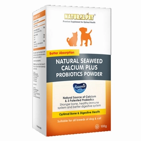 Natural Pet - Natural Seaweed Calcium plus Probiotics 100g puppy starter kit puppy crate puppy collar puppy pee pad puppy food